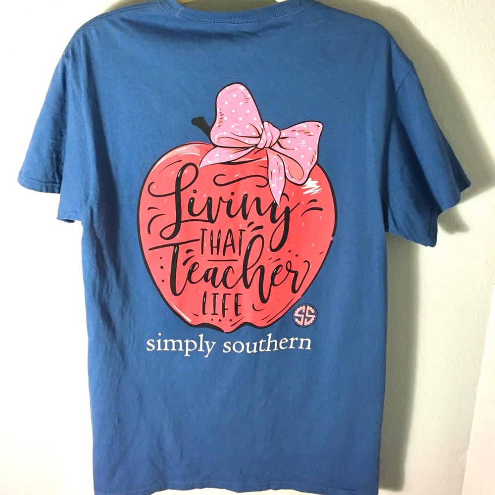 Simply Southern Shirt Blue Size Medium